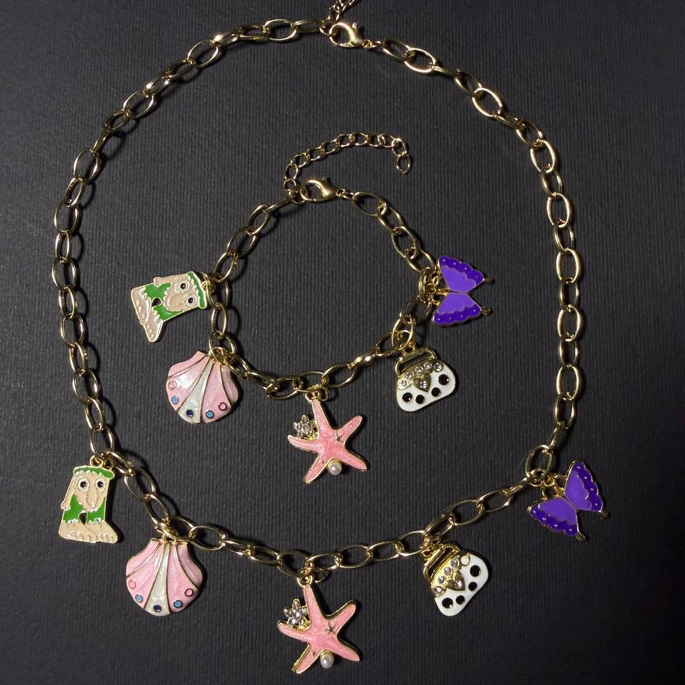 Pink Star Charm Set