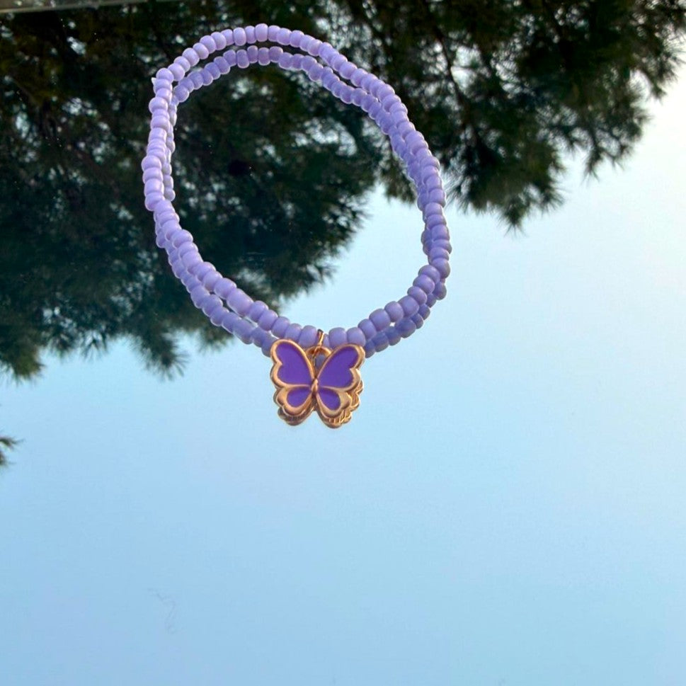 Butterfly Beaded Anklet
