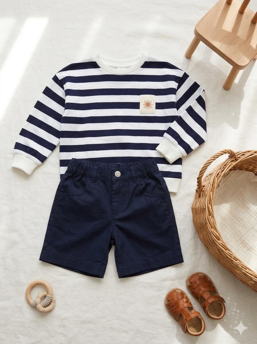 Navy Breeze Striped Sweatshirt