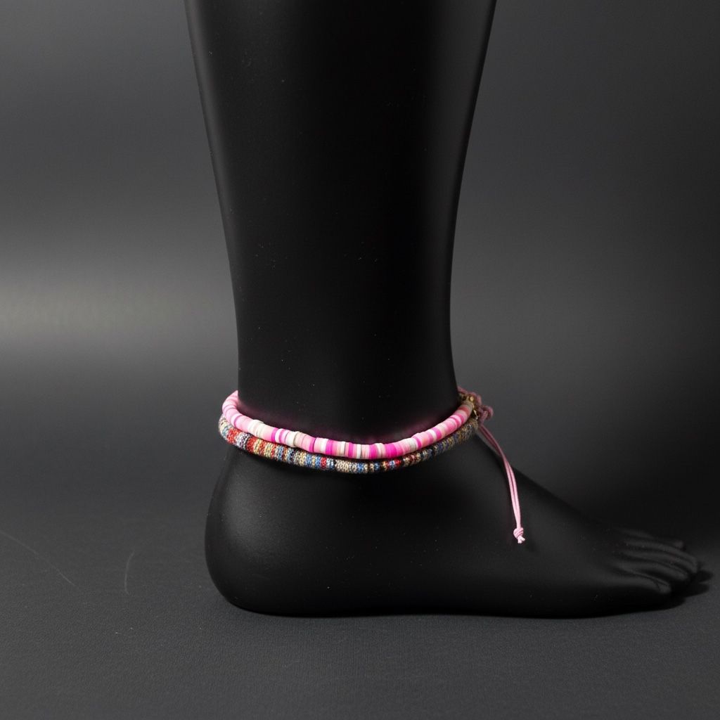 Hippie Pink Anklet