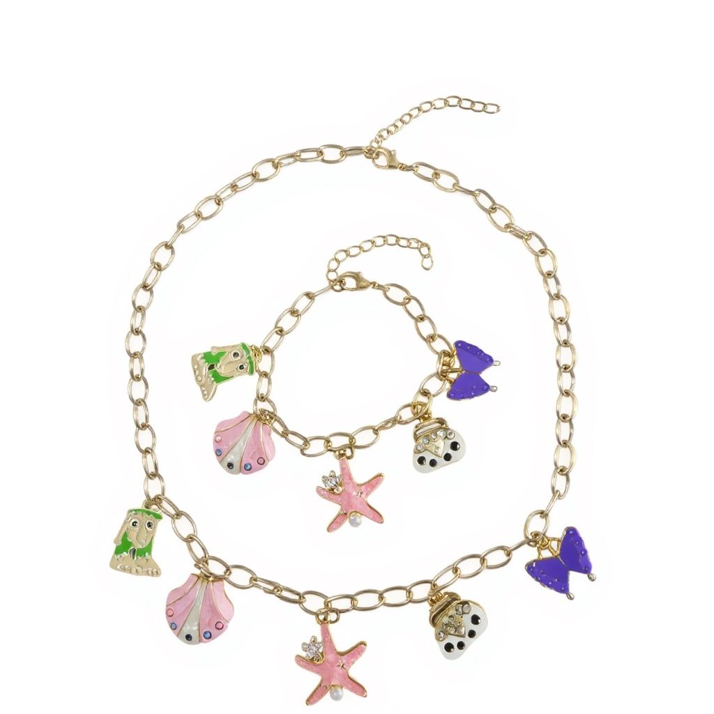 Pink Shell Charm Set