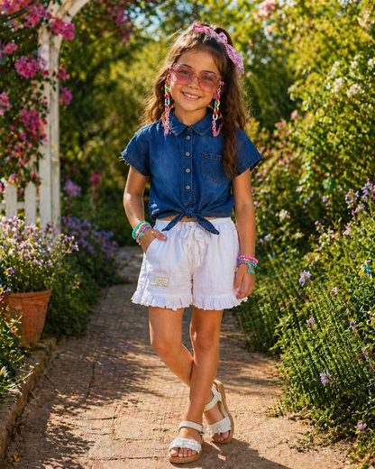 Breezy Ruffle Linen Shorts