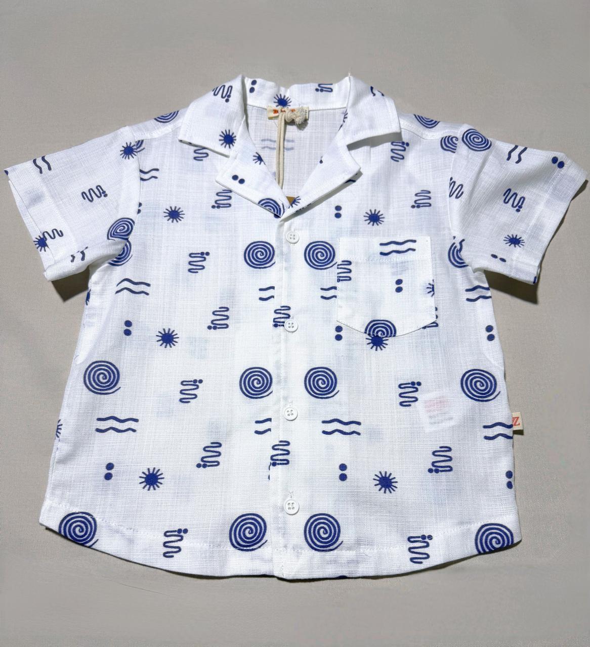 Ocean Whirl Button-Up Shirt