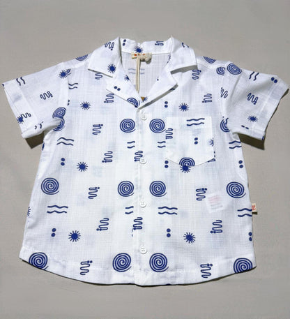 Ocean Whirl Button-Up Shirt