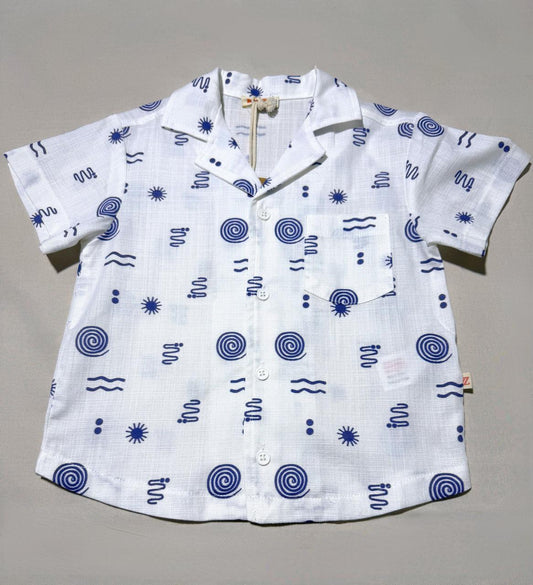Ocean Whirl Button-Up Shirt