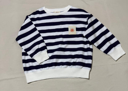 Navy Breeze Striped Sweatshirt