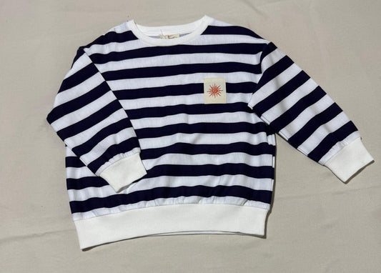 Navy Breeze Striped Sweatshirt