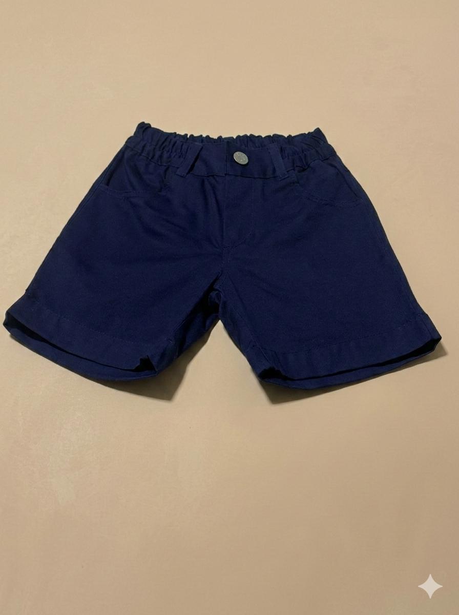 Classic Comfort Elastic Waist Shorts Navy