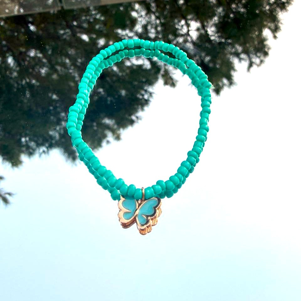 Butterfly Beaded Anklet