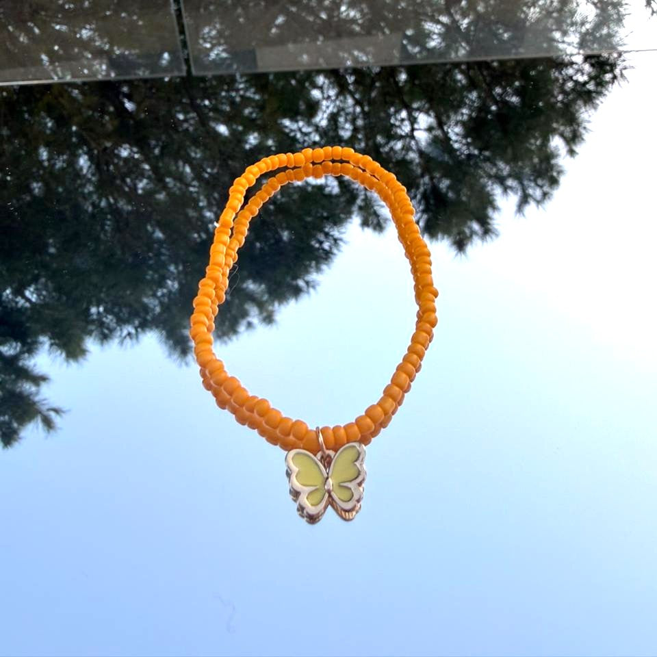 Butterfly Beaded Anklet