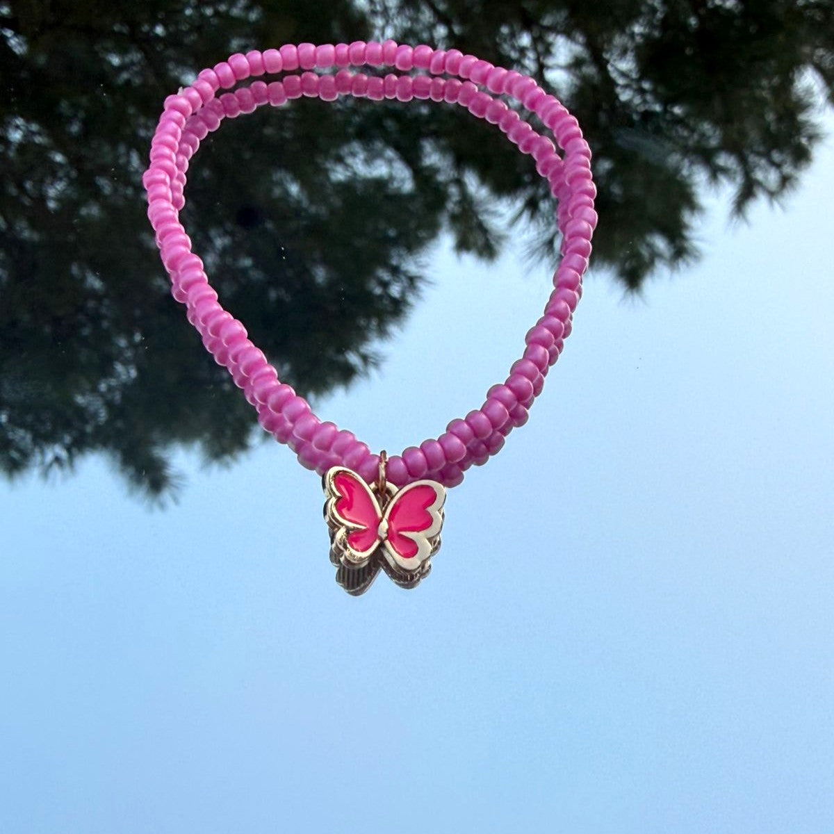 Butterfly Beaded Anklet