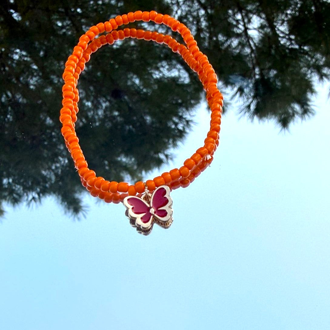 Butterfly Beaded Anklet