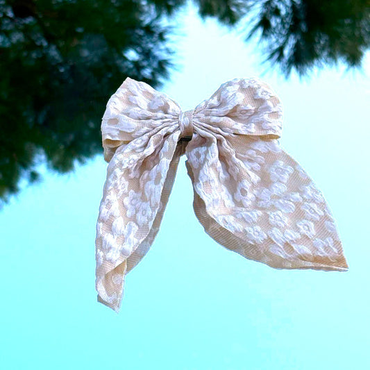 Embroidered Fabric Bows