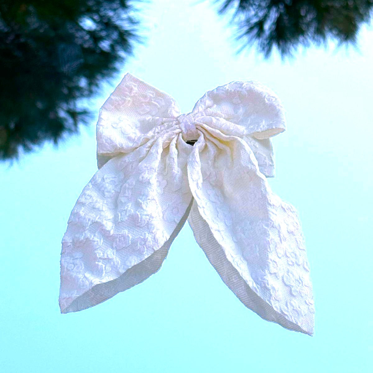 Embroidered Fabric Bows