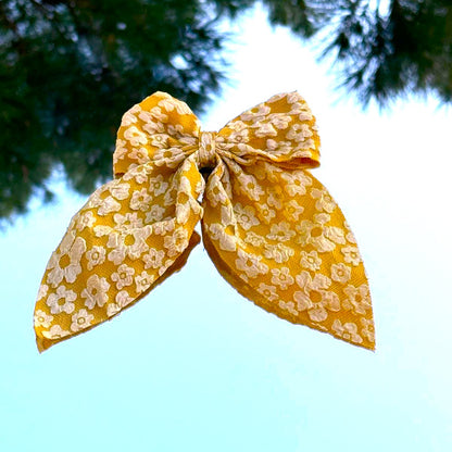 Embroidered Fabric Bows