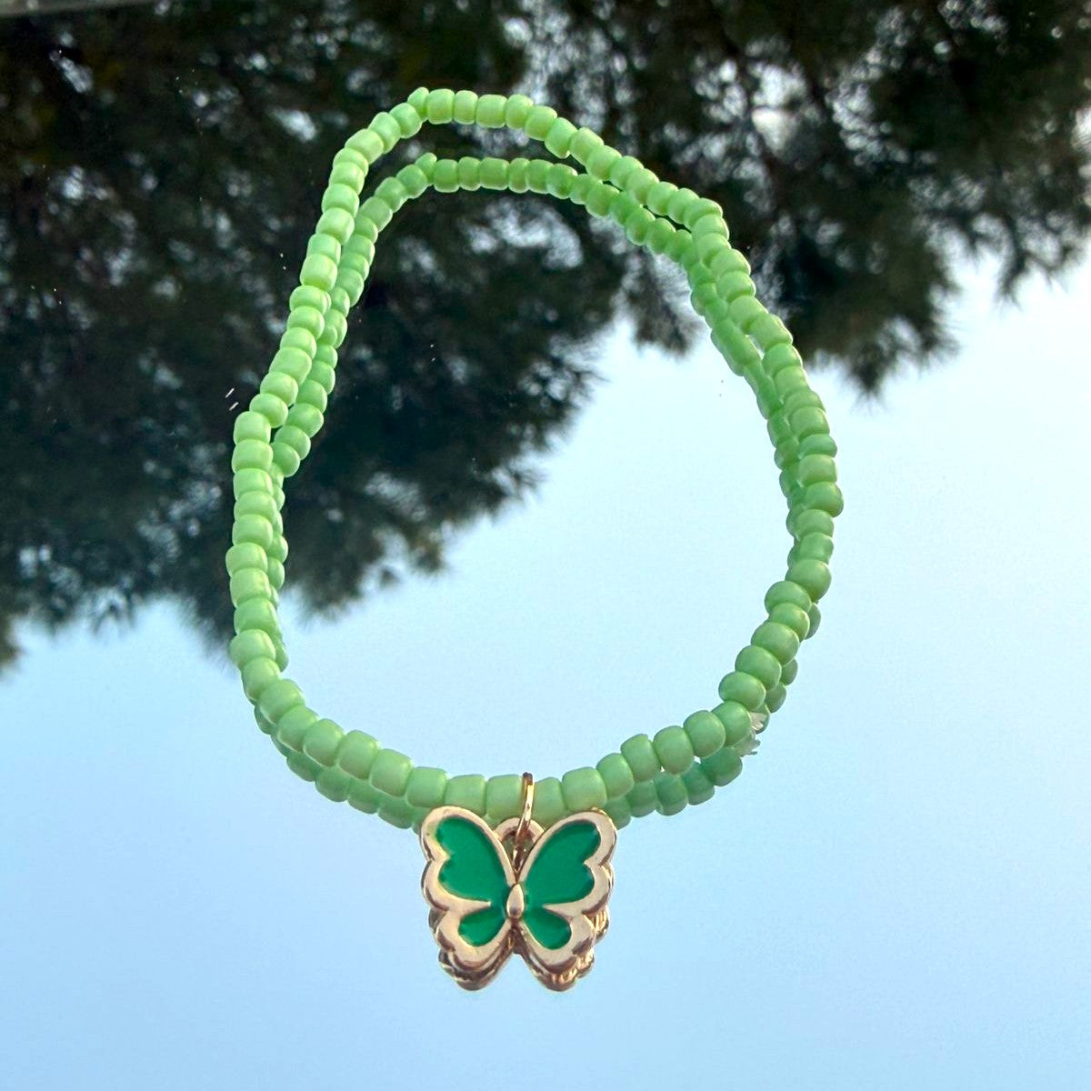 Butterfly Beaded Anklet