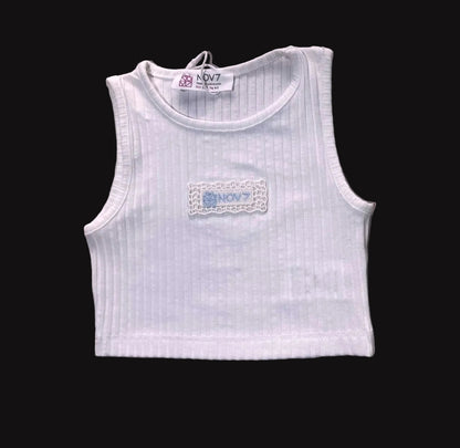 Ribbed Knit Baby Crop Top