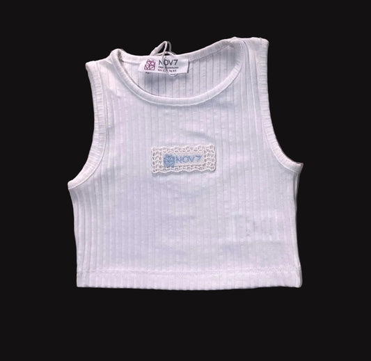 Ribbed Knit Baby Crop Top