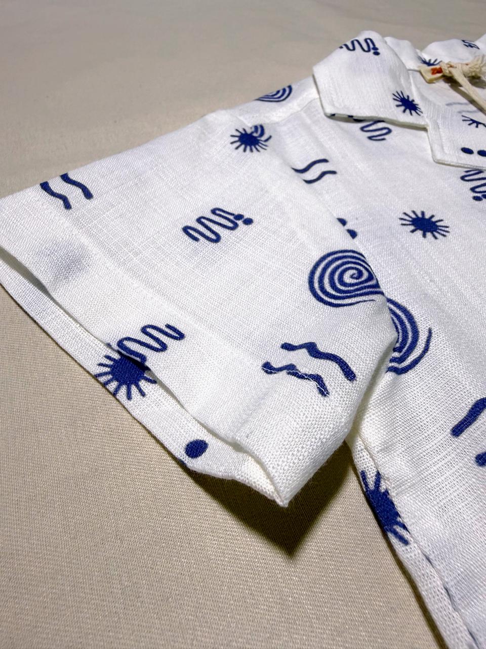 Ocean Whirl Button-Up Shirt