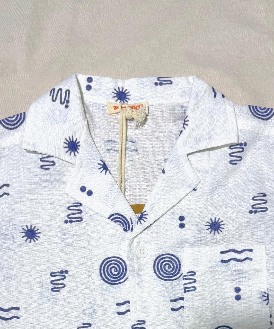 Ocean Whirl Button-Up Shirt