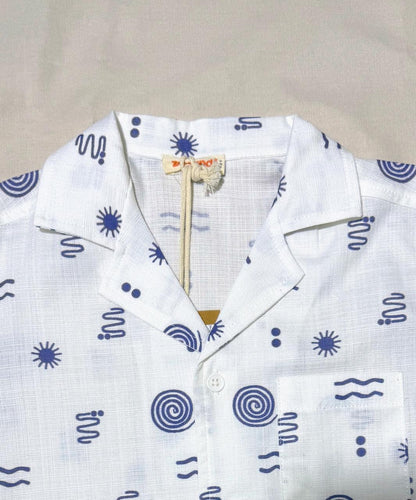 Ocean Whirl Button-Up Shirt