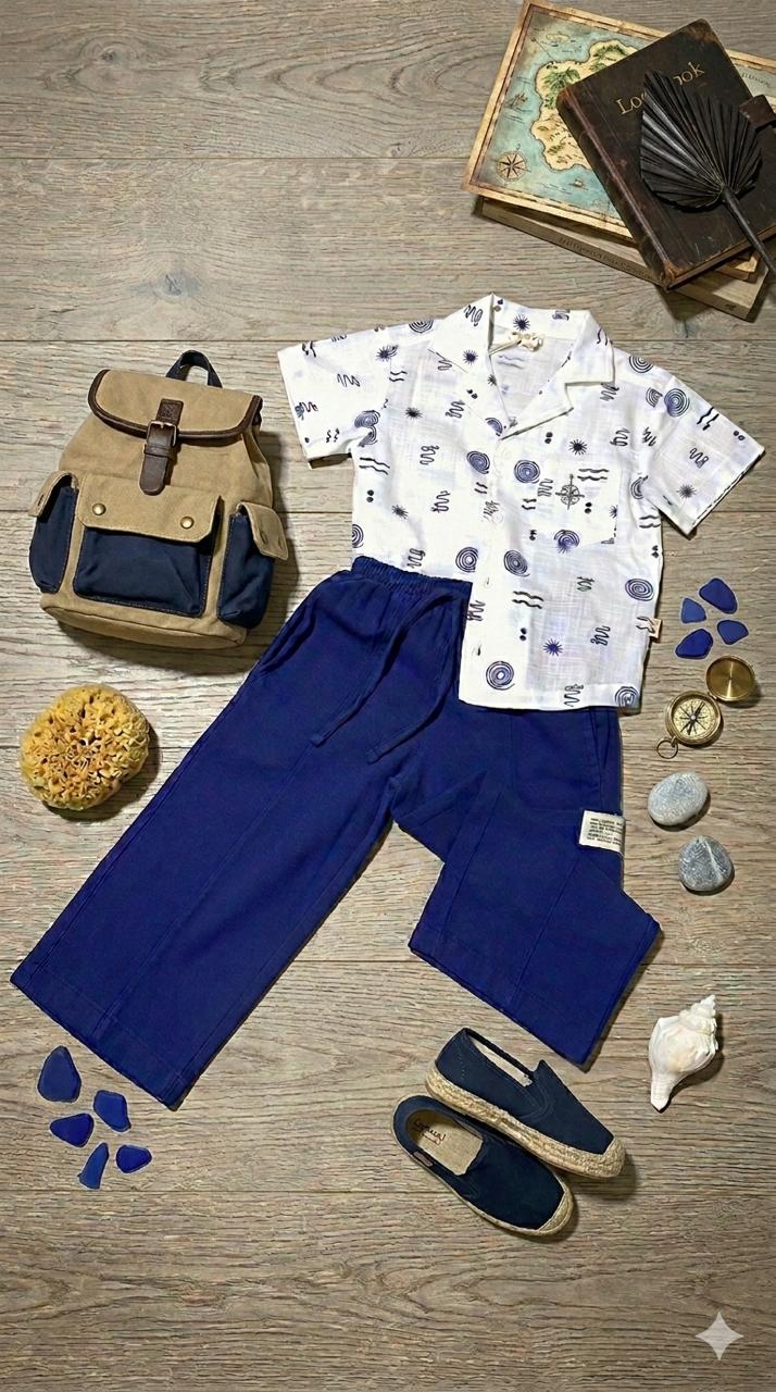 Ocean Whirl Button-Up Shirt