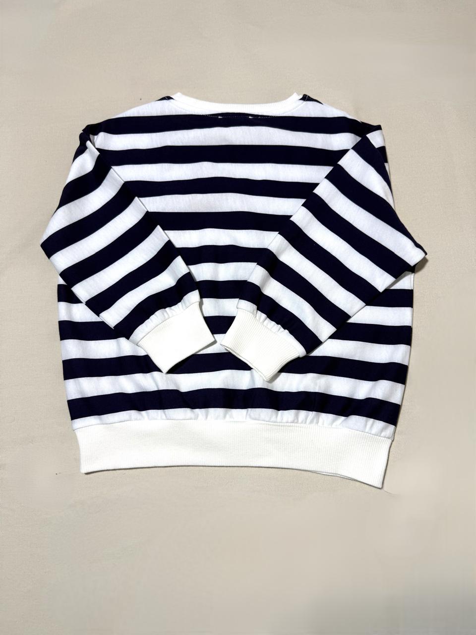 Navy Breeze Striped Sweatshirt