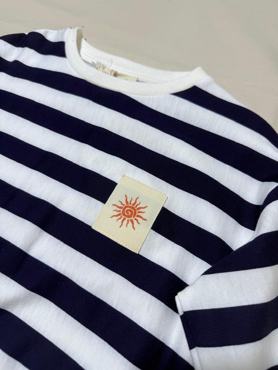 Navy Breeze Striped Sweatshirt