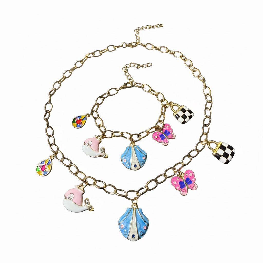 Blue Shell Charm Set