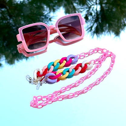 Barbiecore Glasses with chain