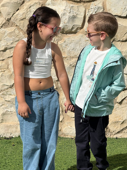 Ribbed Knit Baby Crop Top